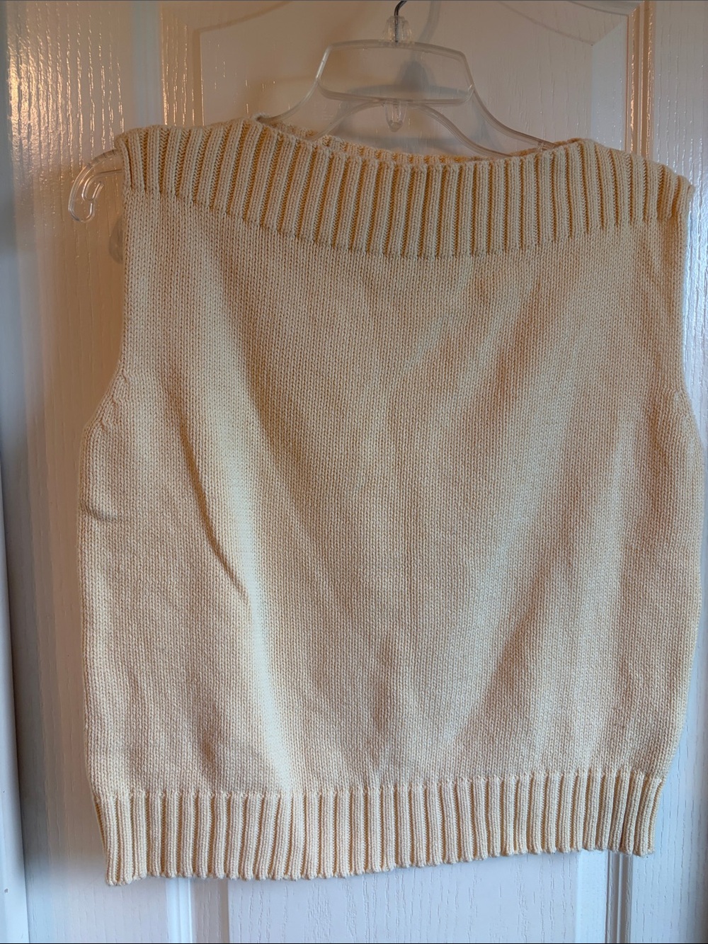 St. John's Bay Cream Ribbed Knit Vest